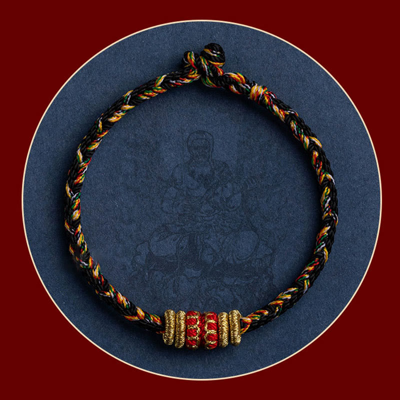 Buddha Stones Tibet Handmade Chinese Zodiac Natal Buddha Luck Strength Braided String Bracelet - image 27