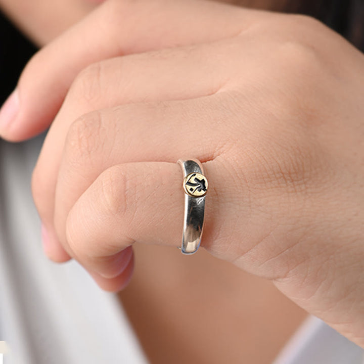Buddha Stones Tibetan Om Mani Padme Hum Carved Chinese Zodiac Natal Buddha Peace Ring - image 14