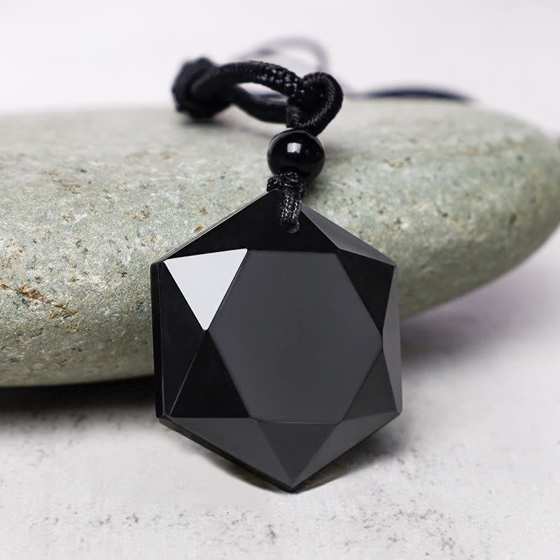 Black Obsidian Talisman Purify Pendant Necklace - image 2