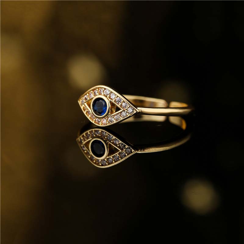 Buddha Stones Evil Eye Protection Blessing Copper Ring - image 2