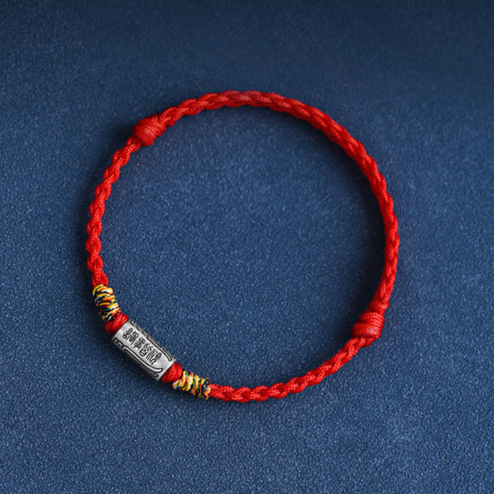 Buddha Stones Handcrafted 925 Sterling Silver Everything Goes Well Design Protection Strength Bracelet Anklet - image 4