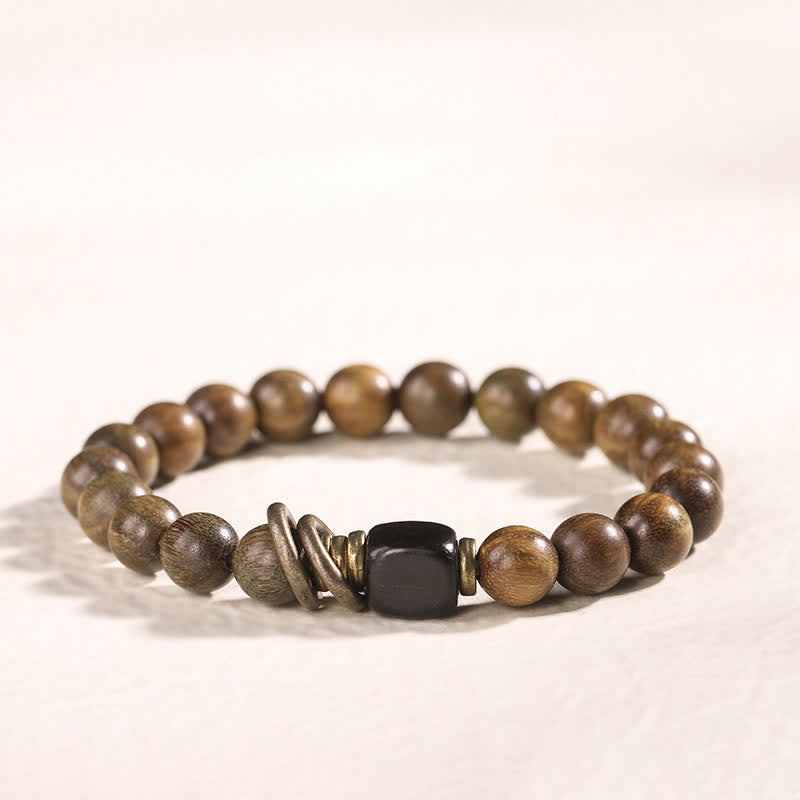 Buddha Stones Tibetan Green Sandalwood Crystal Soothing Peace Bracelet - Bracelet - image 0