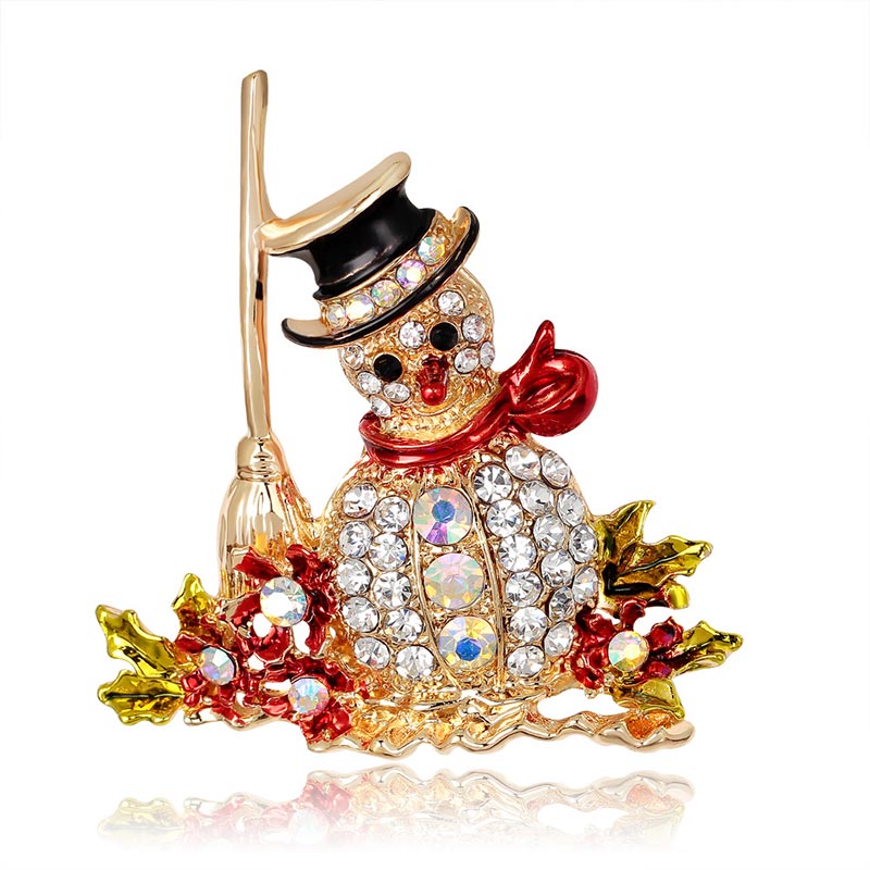 Christmas Multi-Colored Rhinestone Crystal Brooch Pin - 2 - image 3