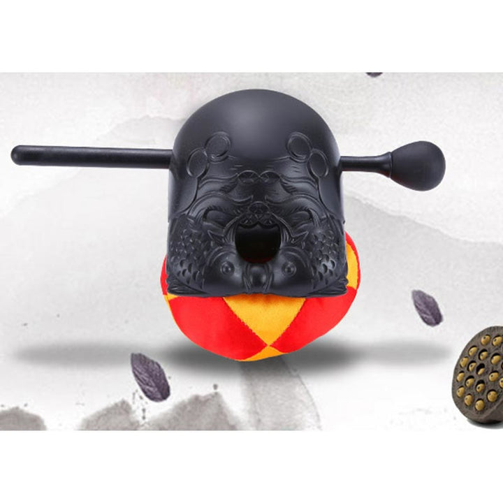 Buddha Stones Koi Fish Pattern Mindfulness Buddhist Temple Mokugyo Wooden Fish Drum - image 8