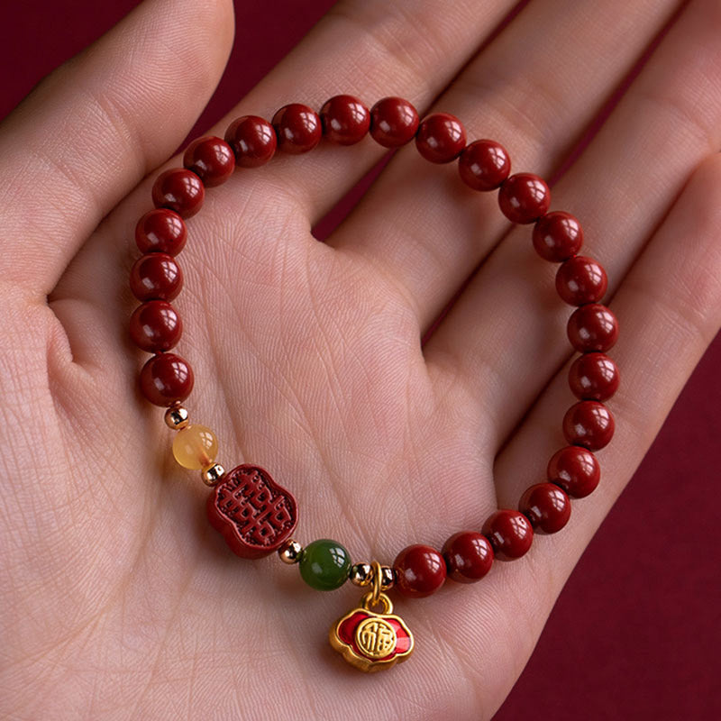 Buddha Stones Cinnabar Happiness Calm Bracelet - image 3