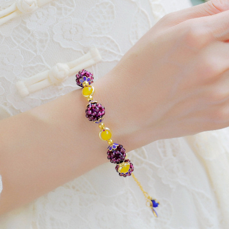 Buddha Stones Tibetan Garnet Calm Bracelet - image 3