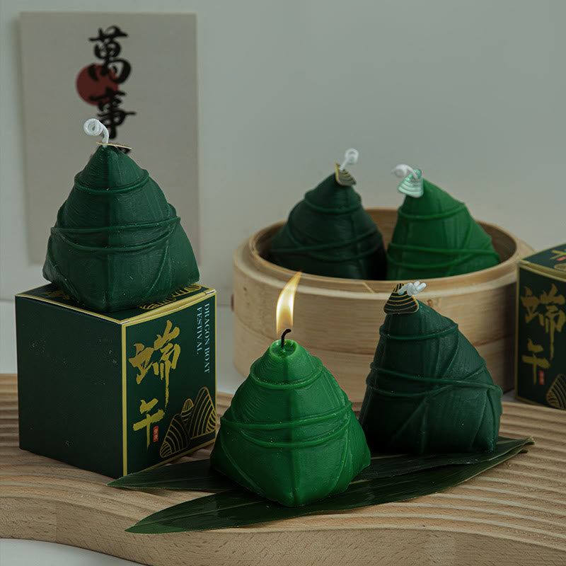 Buddha Stones Dragon Boat Festival Zongzi Pattern Scented Candle Gift For Family Friends - image 1