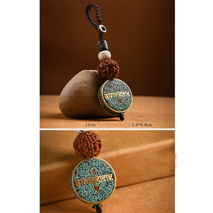 Buddha Stones Tibetan Om Mani Padme Hum Bodhi Seed Peace Key Chain - image 17