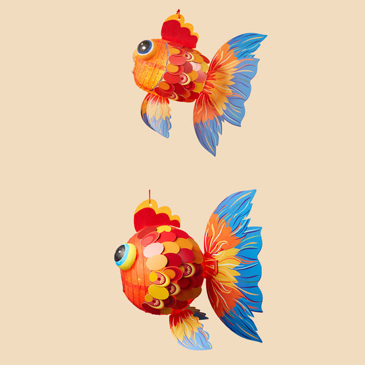 Buddha Stones DIY Good Luck Koi Fish Paper Lantern Lamp Mid-Autumn Festival Child Kids Lantern Decoration - image 17