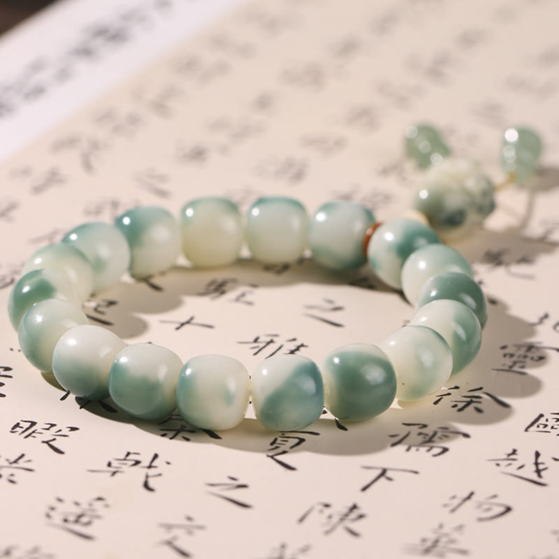 Buddha Stones Gradient Bodhi Seed Nine Tailed Fox Cat Paw Claw Pine Cone Peace Bracelet - image 6