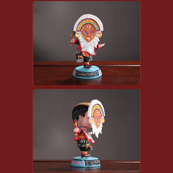 Buddha Stones Tibetan Opera Face Mask Puppet Home Office Car Decoration Ornament - image 16