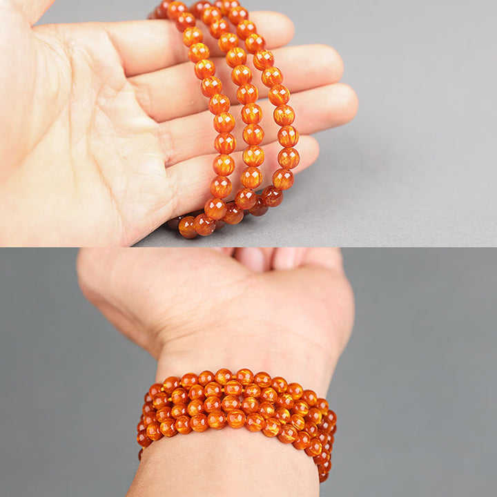 Buddha Stones Golden Sea Willow Success Positive Bracelet Mala - image 16