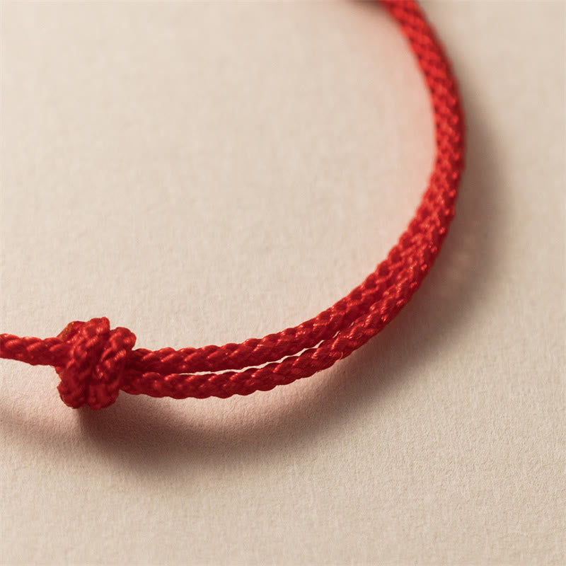 Buddha Stones Year of the Dragon 925 Sterling Silver Handmade Dragon Carved Success Braided Red Bracelet - image 4