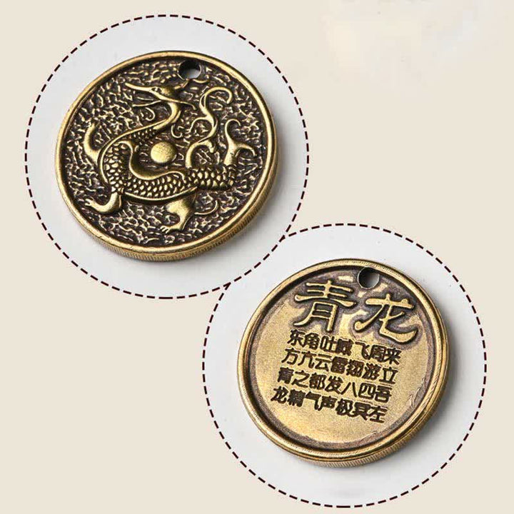 Buddha Stones Four Symbols Azure Dragon White Tiger Vermilion Bird Black Tortoise Key Chain - image 2