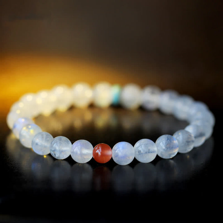 Buddha Stones Moonstone Calm Healing Positive Bracelet - image 6