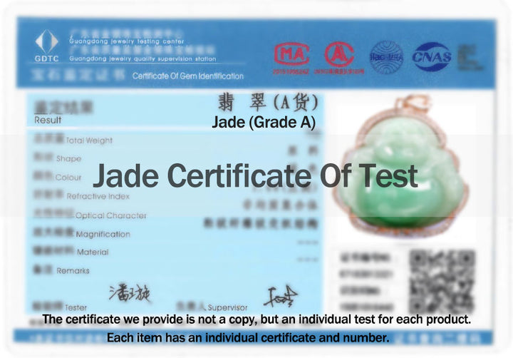 925 Sterling Silver Laughing Buddha Natural Jade Prosperity Necklace Chain Pendant - image 13