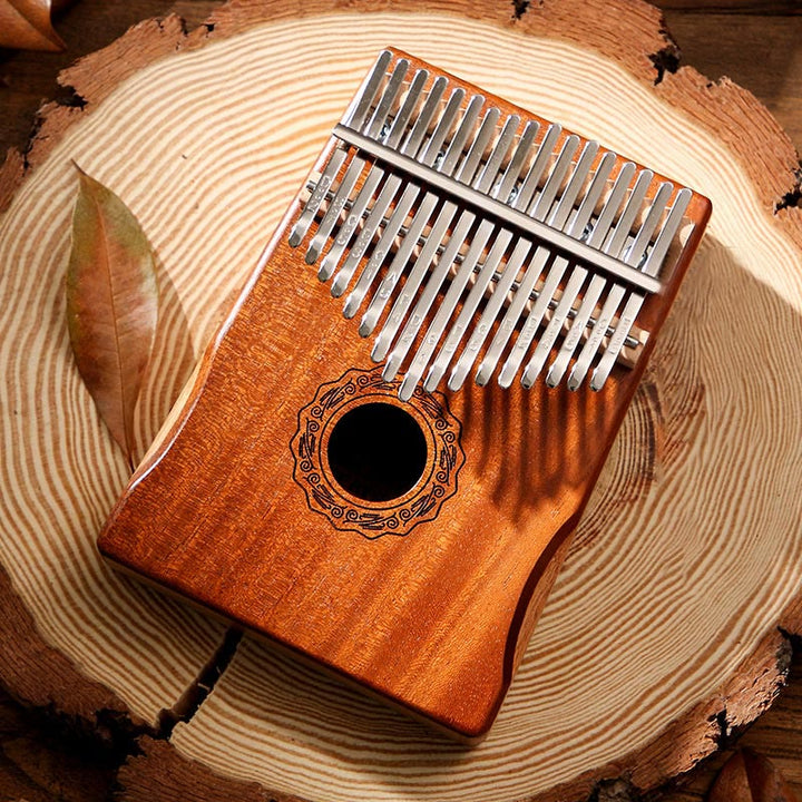 Buddha Stones Kalimba 17 Keys Thumb Piano Mahogany Wood Acacia Walnut Portable Finger Piano - 17 Keys Brown Hand-Rest Curve Design(Mahogany Wood) - image 4