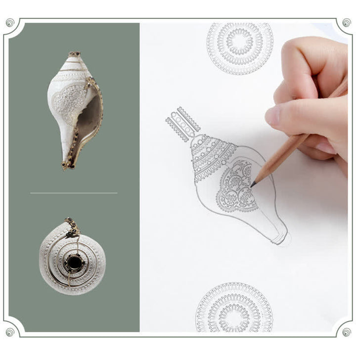 Buddha Stones 999 Sterling Silver Shankha Conch Shell Seashell Lucky Necklace Pendant - image 11