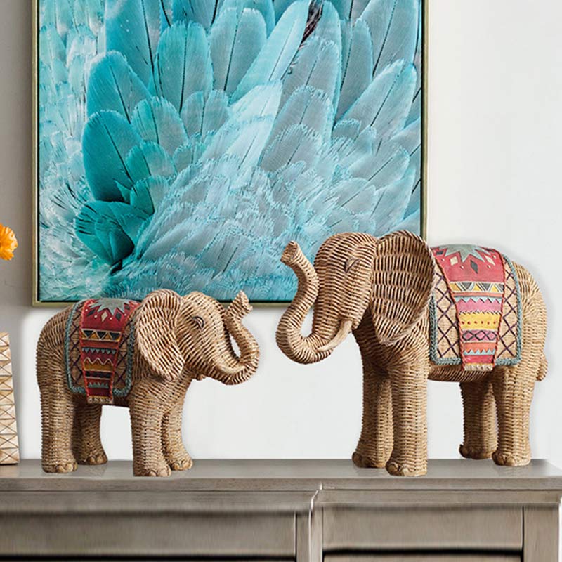 Elephant Resin Wisdom Wealth Home Decoration - image 11