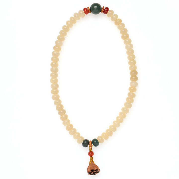 Buddha Stones Bodhi Seed Lotus Pod Charm Peace Double Wrap Bracelet - image 13