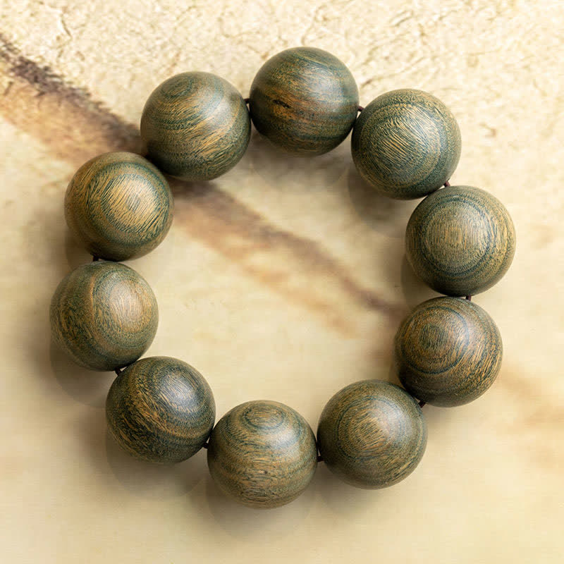 Buddha Stones Tibetan Green Sandalwood Soothing Cure Bracelet - 25mm(10 Beads) - image 19