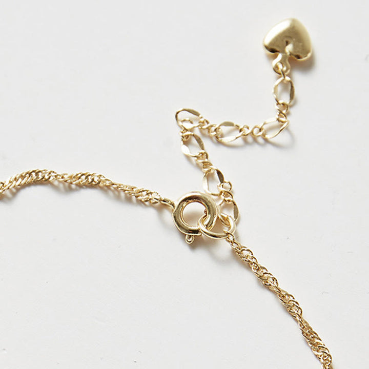 Buddha Stones 14K Gold Plated Hetian Jade Golden Rose Flower Luck Chain Bracelet - image 5