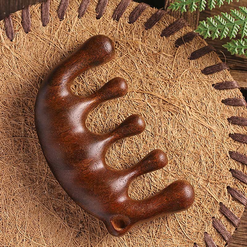 Simple Green Sandalwood Soothing Tassel Massage Comb - image 10