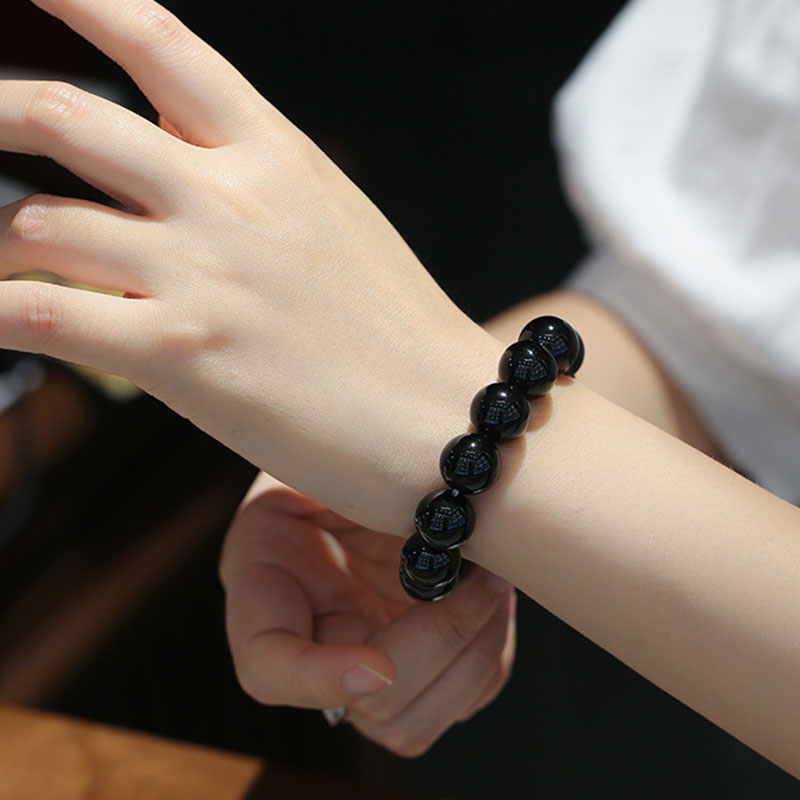 Buddha Stones Natural Black Onyx Fortune Bracelet - image 4