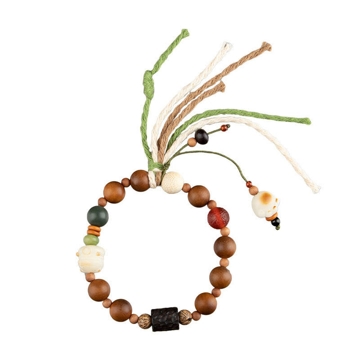 Buddha Stones Lightning Strike Wood Bodhi Seed Cat Paw Claw Auspiciousness Protection Tassel Bracelet - image 10