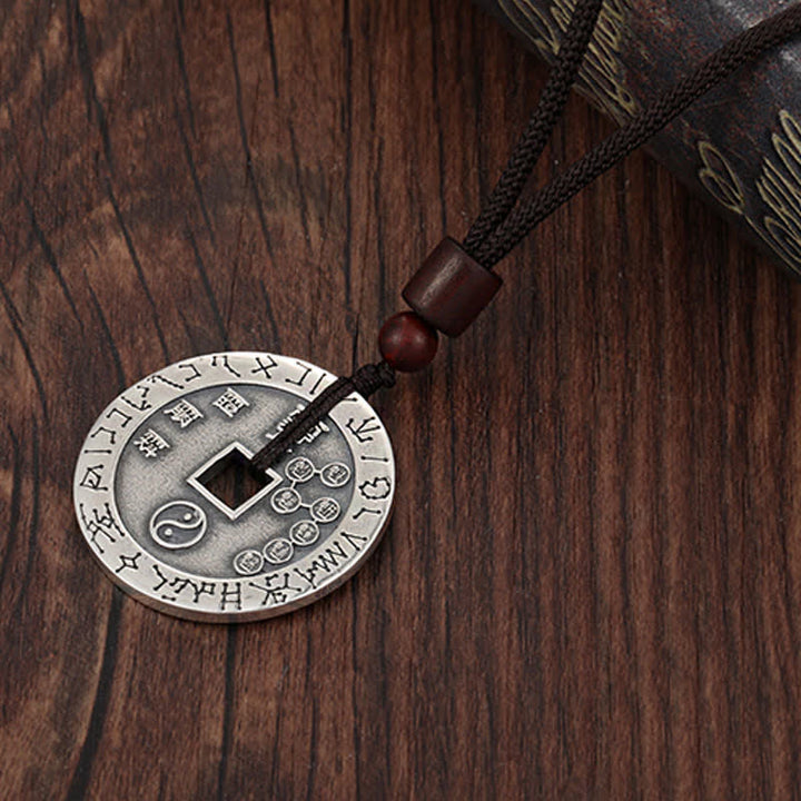 Buddha Stones Bagua Yin Yang Copper Coin Star Balance Energy Necklace Pendant - image 6