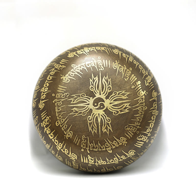 Buddha Stones Tibetan Meditation Sound Bowl Handcrafted for Healing and Mindfulness Singing Bowl Set - image 3