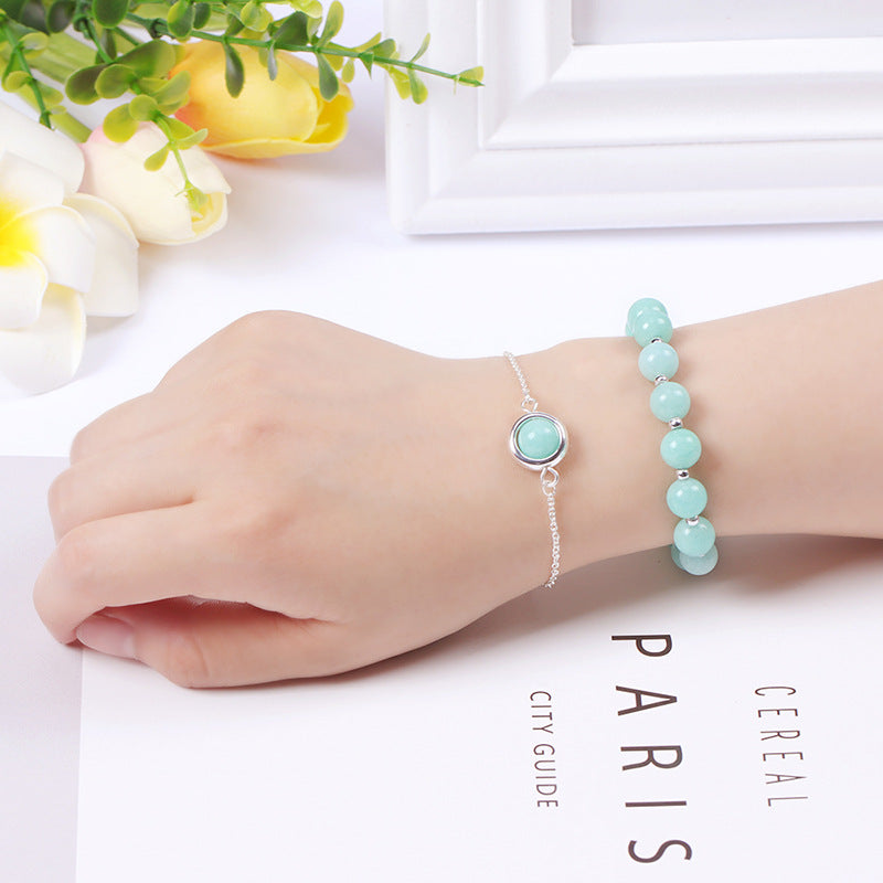 Buddha Stones Sun Stone Strawberry Quartz Crystal Positive Bracelet - Amazonite - image 36