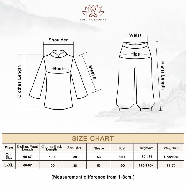 Buddha Stones Simple White Beige Pattern Meditation Spiritual Zen Practice Yoga Clothing Women's Clothes - image 15