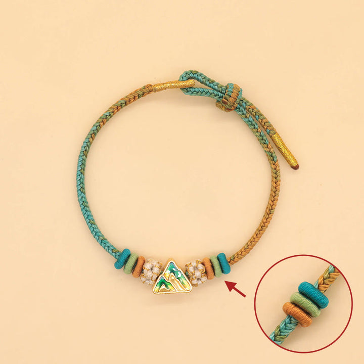 Buddha Stones Handmade Eight Thread Peace Knot Peach Blossom Knot Luck Rope Braided Bracelet - image 12