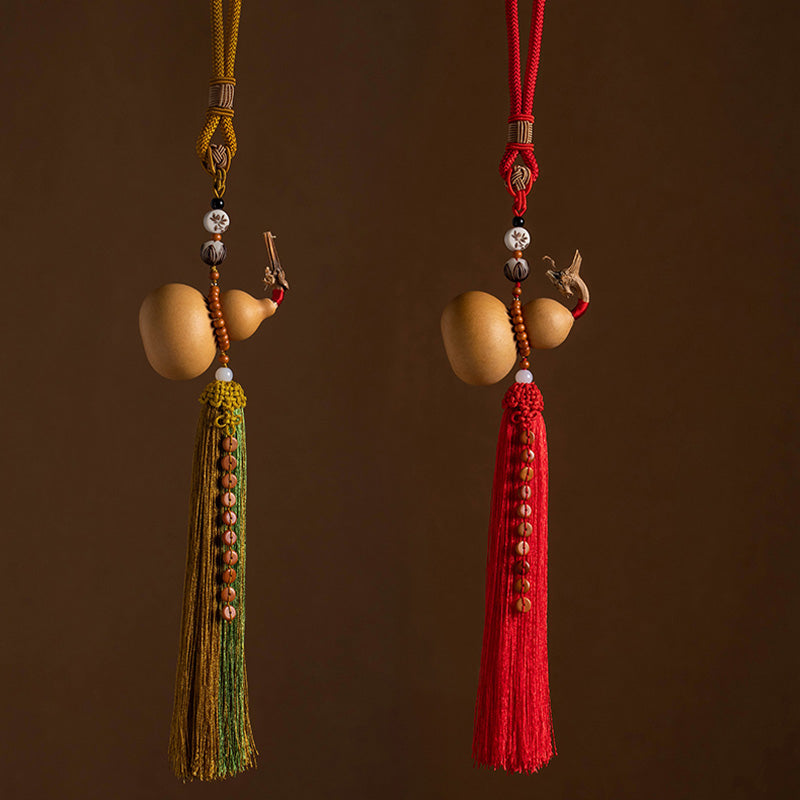 Buddha Stones Feng Shui Coins Gourd Chinese Knot Lucky Coins Five Emperor Money Wealth Tassels Decoration - image 4
