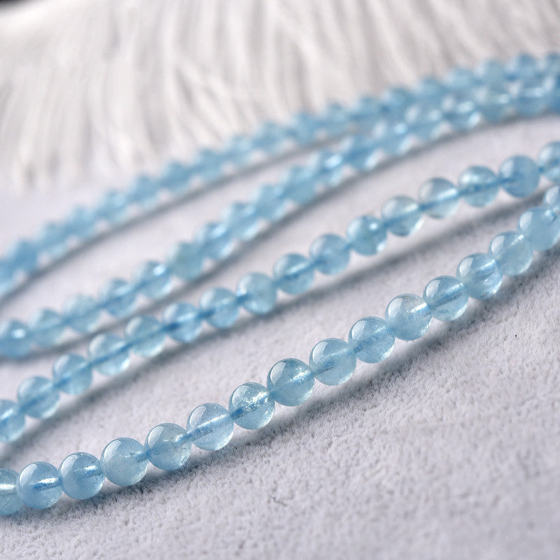 Buddha Stones Natural Aquamarine Peace Healing Bracelet - image 6