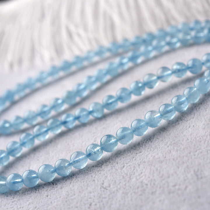 Buddha Stones Natural Aquamarine Peace Healing Bracelet - image 6