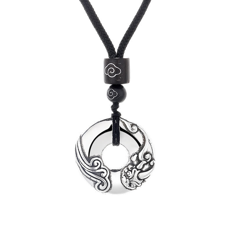 Buddha Stones PiXiu Peace Buckle Copper Wealth Necklace Pendant - image 4