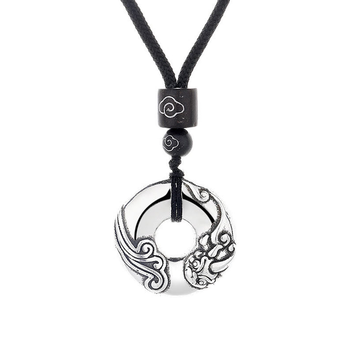 Buddha Stones PiXiu Peace Buckle Copper Wealth Necklace Pendant - image 4