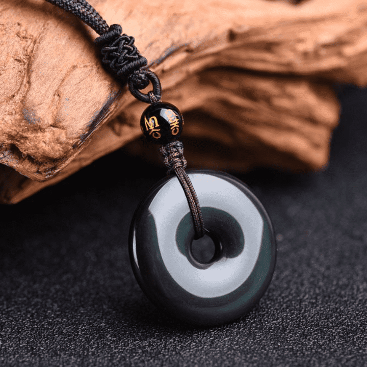 Buddha Stones Tibetan Obsidian Protection Necklace - image 12