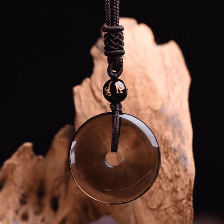 Buddha Stones Tibetan Obsidian Protection Necklace - image 6