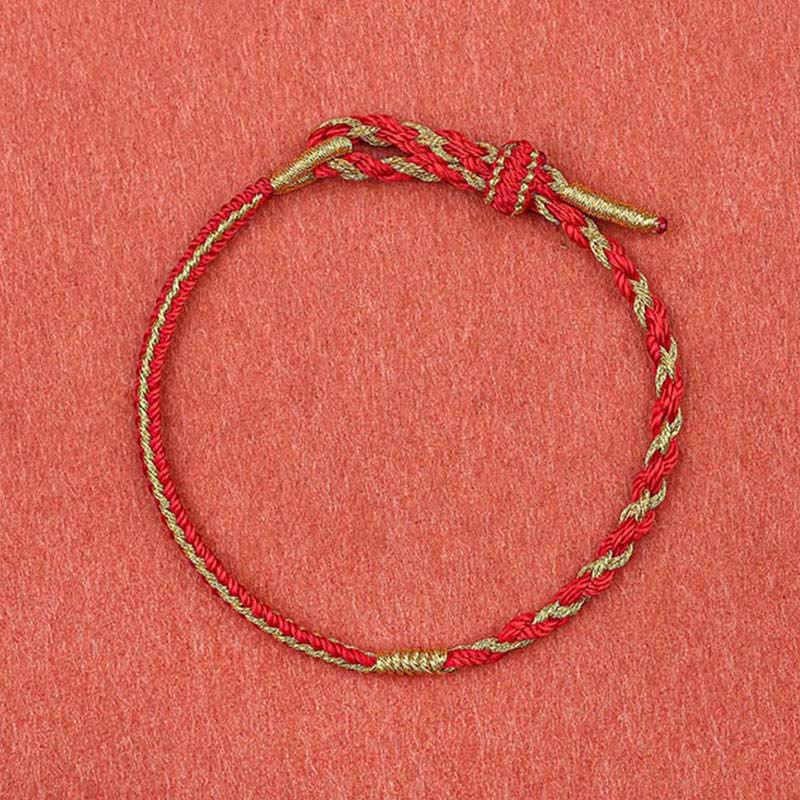 Buddha Stones Handmade Chinese Zodiac Rabbit Rooster Rat Horse Dragon Protection Braid String Bracelet - image 9