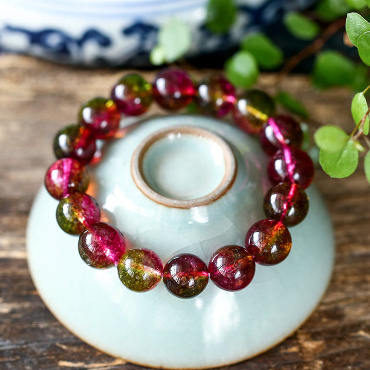 Buddha Stones Natural Tourmaline Love Wisdom Bracelet - image 3