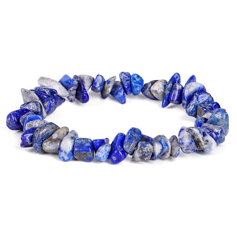 Buddha Stones Amethyst Lazurite Various Crystal Stone Healing Positive Bracelet - Lazurite - image 3