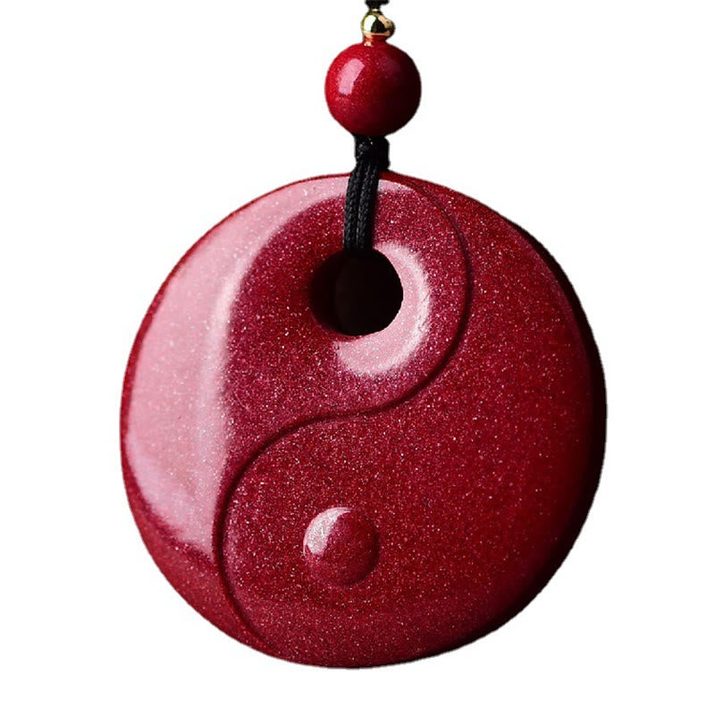 Buddha Stones Laughing Buddha Yin Yang Chinese Zodiac Gourd Natural Cinnabar Blessing Necklace Pendant - image 13