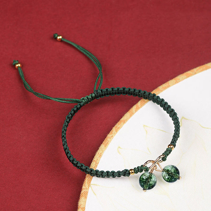 Buddha Stones Natural Strawberry Quartz Amethyst Green Phantom Bead Positive Bracelet - image 24