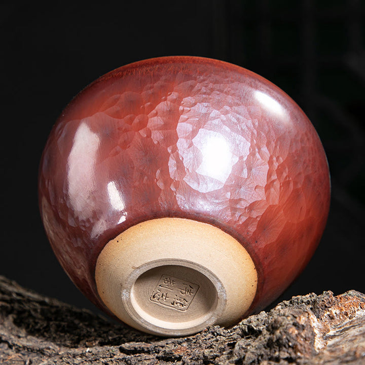 Buddha Stones Handmade Chinese Jianzhan Lotus Design Ceramic Teacup Kung Fu Tea Cup - image 10