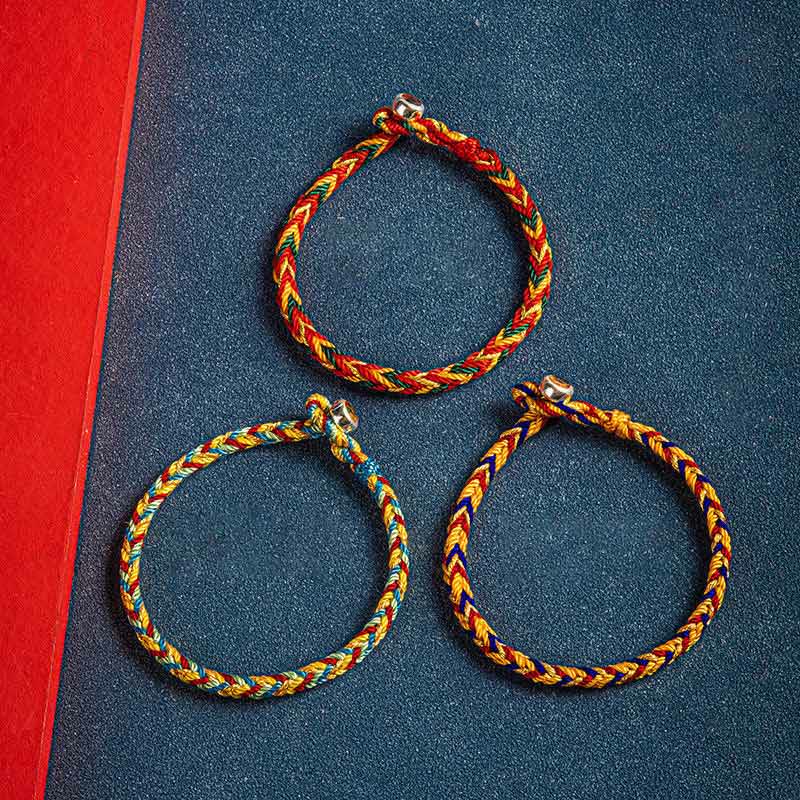 Buddha Stones "May you be safe and sound all year round" Lucky Multicolored Bracelet - image 1