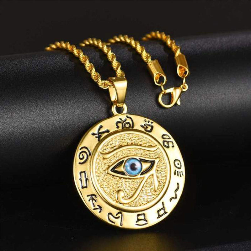 Buddha Stones Eye of Horus Protection Necklace Pendant - image 2