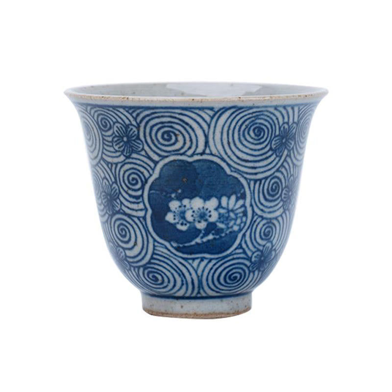 Buddha Stones Jingdezhen Blue and White Porcelain Hand Painted Lotus Plum Blossom Ceramic Teacup Kung Fu Tea Cups - image 10